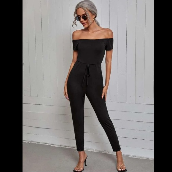 Shein | off shoulder jumpsuit size small